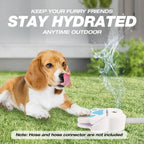 Outdoor Dog Water Fountain Step-On Toy, Paw Print Pet Water Sprinkler, Garden Hose Powered Drinking Fountain for Dogs