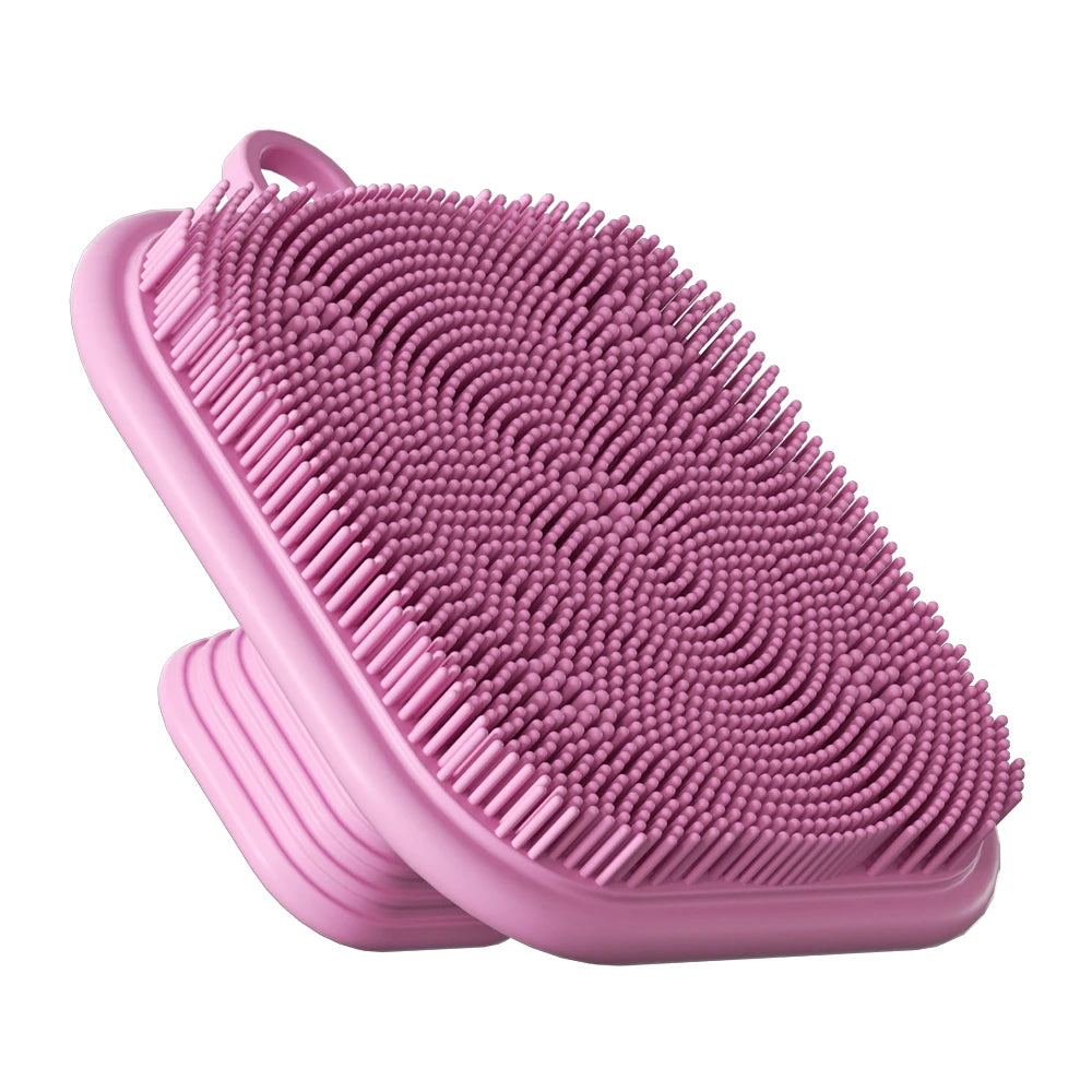 2-in-1 Silicone Brush Square Face  Beard Exfoliator for Men Travel-Friendly Deep Pore Cleanser for Grooming Kits