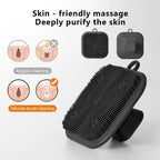 2-in-1 Silicone Brush Square Face  Beard Exfoliator for Men Travel-Friendly Deep Pore Cleanser for Grooming Kits
