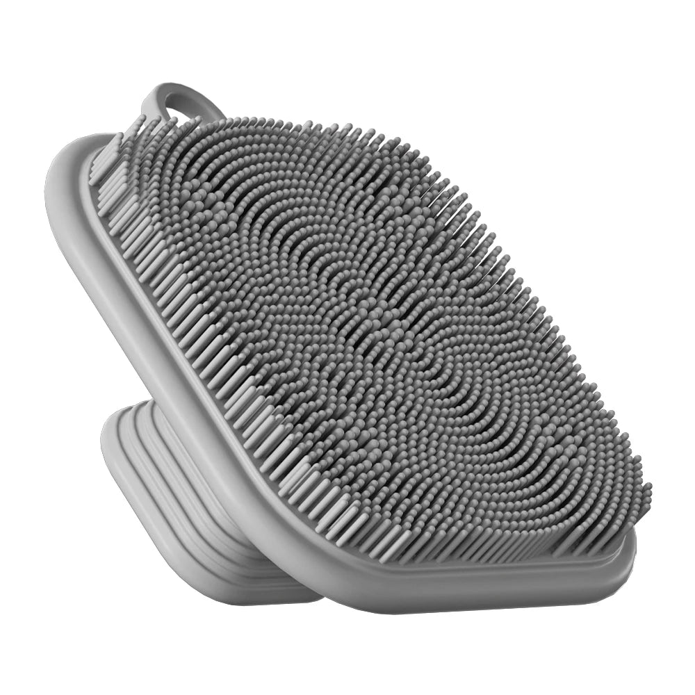 2-in-1 Silicone Brush Square Face  Beard Exfoliator for Men Travel-Friendly Deep Pore Cleanser for Grooming Kits