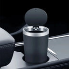Compact Leakproof Mini Car Trash Can with Easy-Press Pop-Up Lid Durable Odor-Blocking Waterproof ABS Bin for Cup Holders Storage