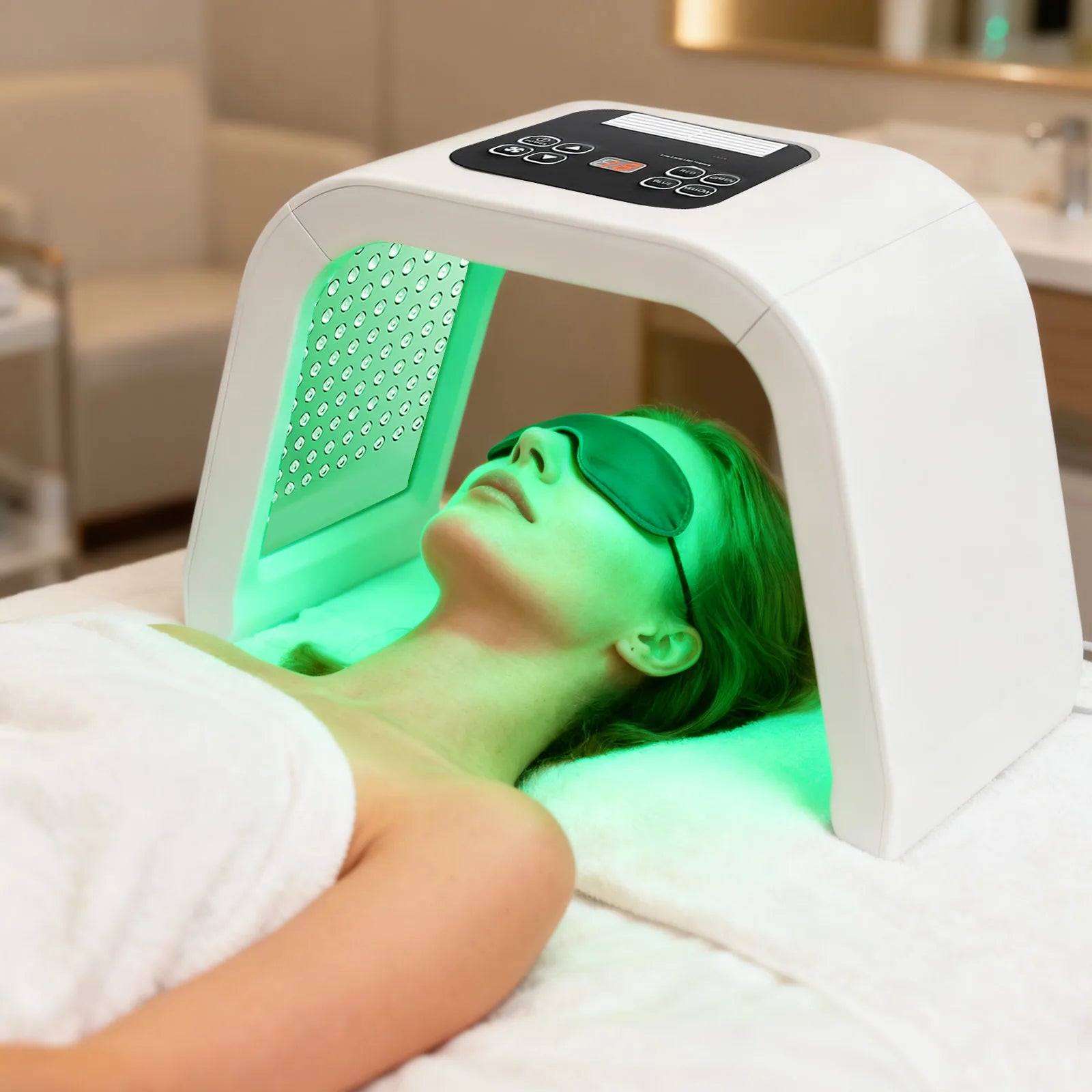 7 Colors PDT Photon Light Therapy LED Face Mask, 287 LEDs Skin Care Light Machine Facial Rejuvenation Salon Spa Beauty Equipment