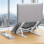 Adjustable Foldable Laptop Stand with 10-Level Height Adjustment