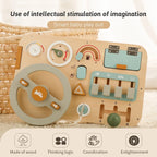 Kids Montessori Toys Car Busy Board Baby Wooden Materials Activity Busyboard Games For Babies Development Educational Toy Gifts