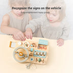 Kids Montessori Toys Car Busy Board Baby Wooden Materials Activity Busyboard Games For Babies Development Educational Toy Gifts