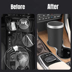 Compact Leakproof Mini Car Trash Can with Easy-Press Pop-Up Lid Durable Odor-Blocking Waterproof ABS Bin for Cup Holders Storage