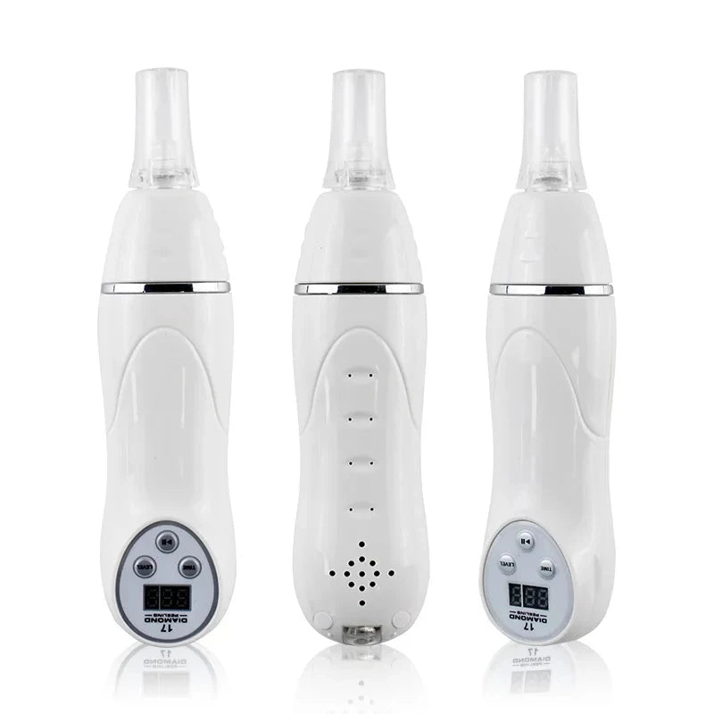 Diamond Microdermabrasion Blackhead Remover Vacuum Facial Pore Cleaner USB Rechargeable 6 Suction Tips for Home Facial Skin Care