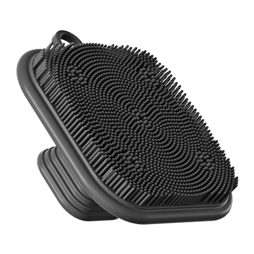 2-in-1 Silicone Brush Square Face  Beard Exfoliator for Men Travel-Friendly Deep Pore Cleanser for Grooming Kits