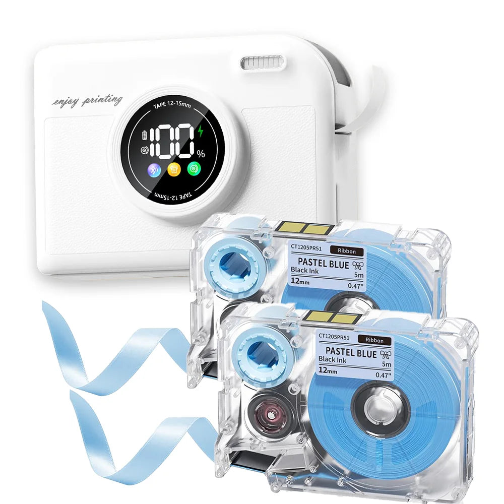 A30S Bluetooth Label Printer With Display Screen Wireless Mini Ribbon Printer Portable Maker for Gift Photo Labels
