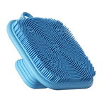 2-in-1 Silicone Brush Square Face  Beard Exfoliator for Men Travel-Friendly Deep Pore Cleanser for Grooming Kits