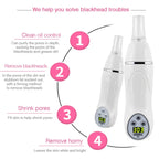 Diamond Microdermabrasion Blackhead Remover Vacuum Facial Pore Cleaner USB Rechargeable 6 Suction Tips for Home Facial Skin Care