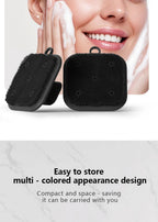 2-in-1 Silicone Brush Square Face  Beard Exfoliator for Men Travel-Friendly Deep Pore Cleanser for Grooming Kits