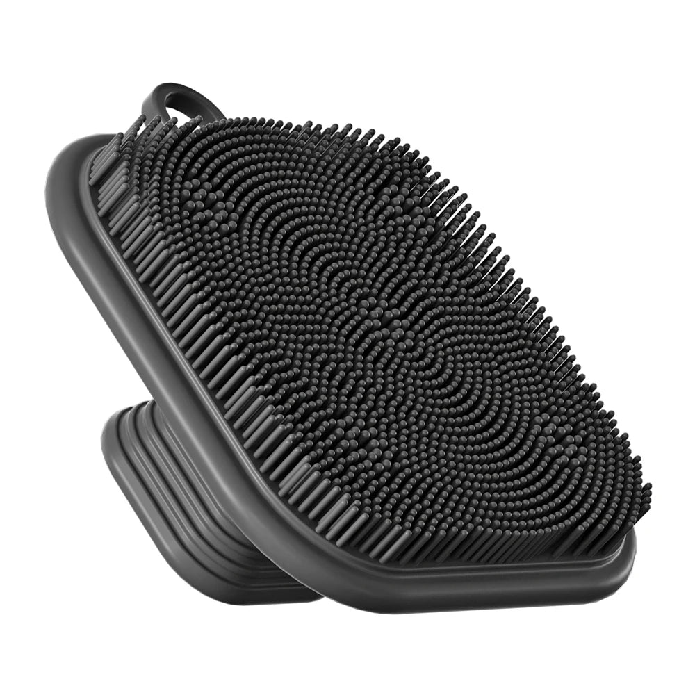 2-in-1 Silicone Brush Square Face  Beard Exfoliator for Men Travel-Friendly Deep Pore Cleanser for Grooming Kits