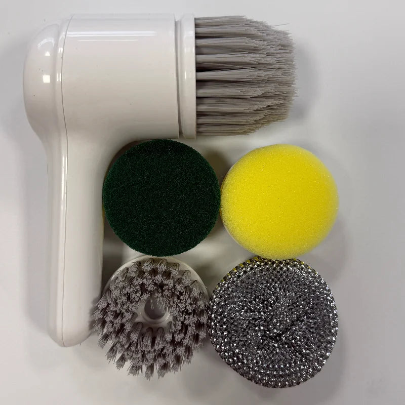 Electric Spin Scrubber Cordless Spin Scrubber with 5 Replaceable Brush Heads Electric Cleaning Brush Cleaning Tools