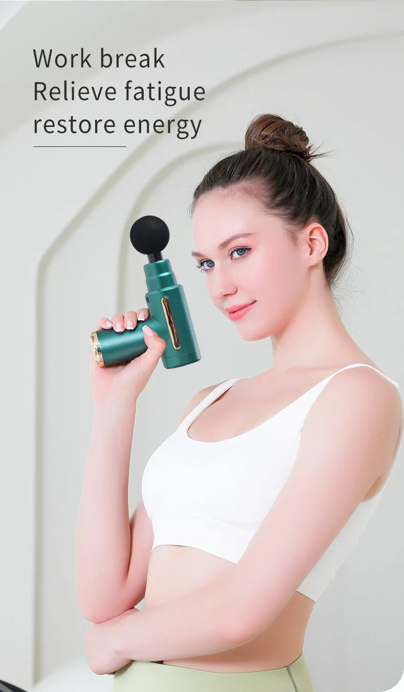 Professional Electric Muscle Massager Fascia Gun Mini Pocket Device Low Noise Neck Massager for Fitness And Muscle Relaxation