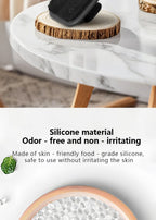 2-in-1 Silicone Brush Square Face  Beard Exfoliator for Men Travel-Friendly Deep Pore Cleanser for Grooming Kits