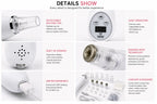 Diamond Microdermabrasion Blackhead Remover Vacuum Facial Pore Cleaner USB Rechargeable 6 Suction Tips for Home Facial Skin Care