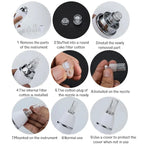 Diamond Microdermabrasion Blackhead Remover Vacuum Facial Pore Cleaner USB Rechargeable 6 Suction Tips for Home Facial Skin Care