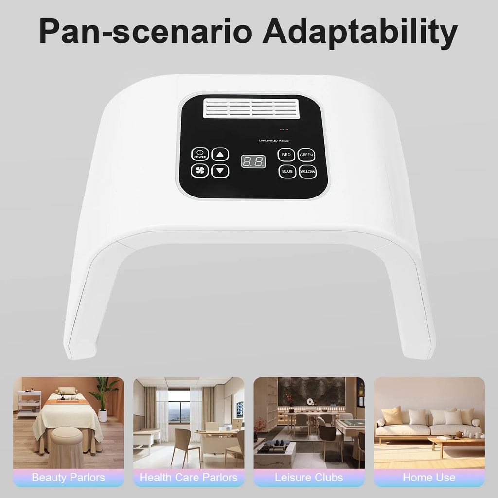 7 Colors PDT Photon Light Therapy LED Face Mask, 287 LEDs Skin Care Light Machine Facial Rejuvenation Salon Spa Beauty Equipment