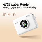 A30S Bluetooth Label Printer With Display Screen Wireless Mini Ribbon Printer Portable Maker for Gift Photo Labels