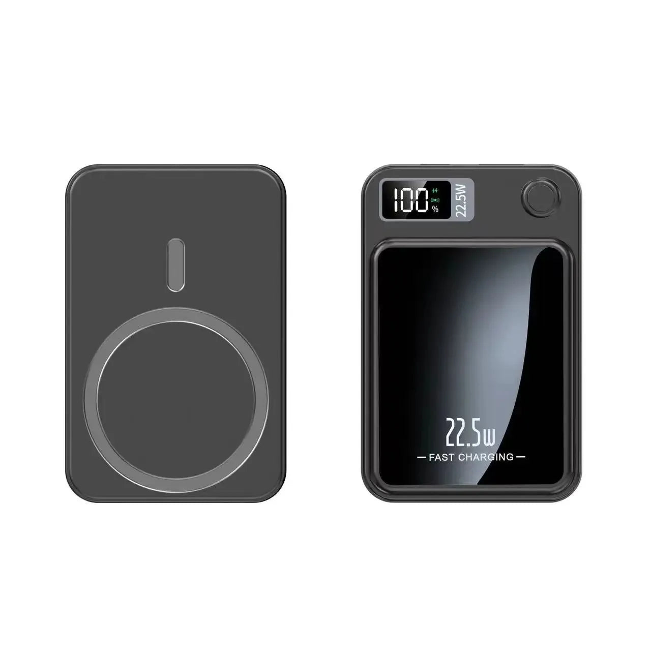 10000mAh Magnetic Power Bank, a 2-in-1 Multi-Functional Charger That Supports Wired and Wireless Charging, Is a Portable External Battery Suitable for Mobile Phones and Smart Devices.